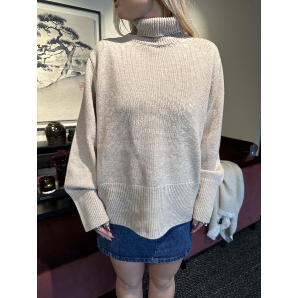 Alpha Knit T-Neck - Pumice Stone