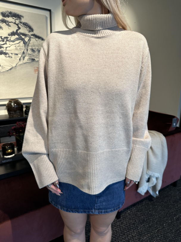 Alpha Knit T-Neck - Pumice Stone - Image 1