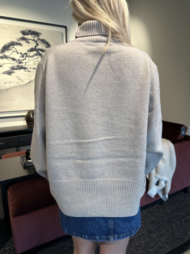 Alpha Knit T-Neck - Pumice Stone - Image 2