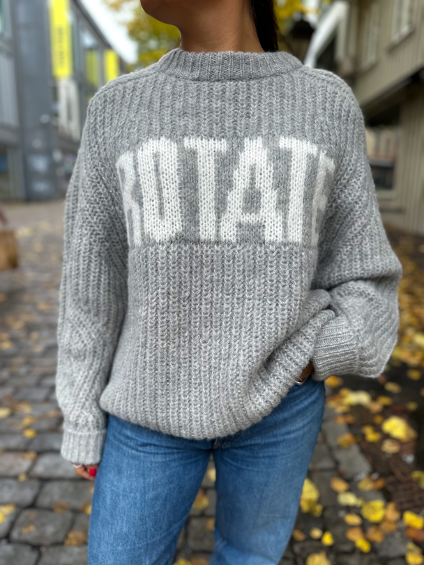Knitted Logo Sweater - Opal Gray - Image 1