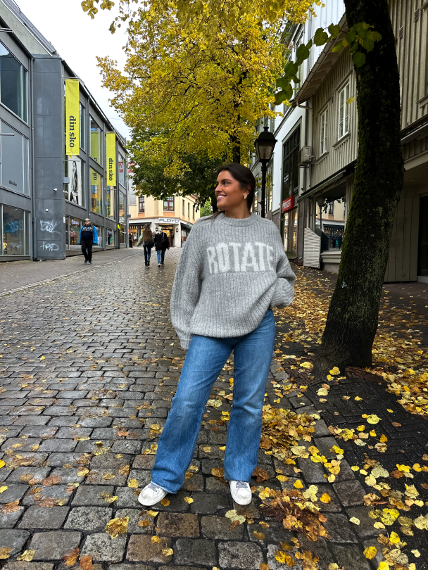 Knitted Logo Sweater - Opal Gray - Image 3