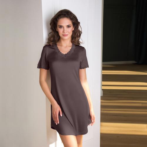 Silk Jersey - nightgown short sleeve