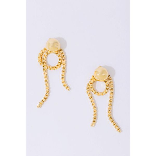 CHAIN LOOP EARRINGS GOLD