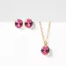 Halskjede Ellisse Carezza, forgylt rose