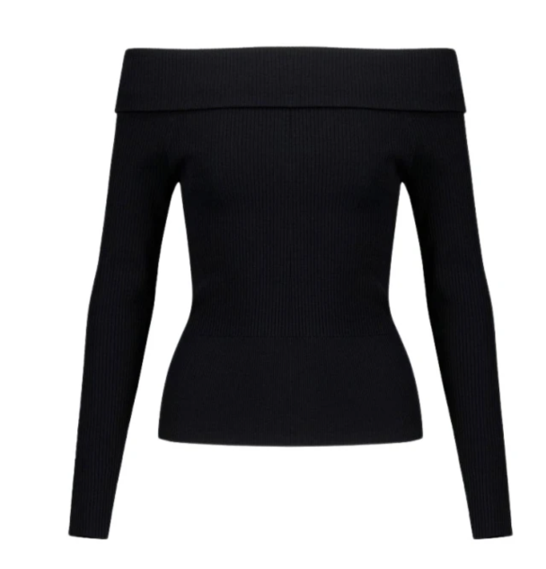 Silvi Off Shoulder ls - Black - Image 2
