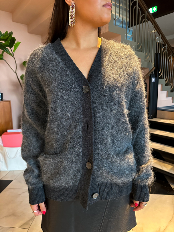 Macia Cardigan -Charcoal Melange - Image 1
