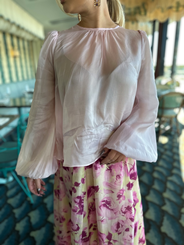 Cupro Blouse - Blush - Image 3