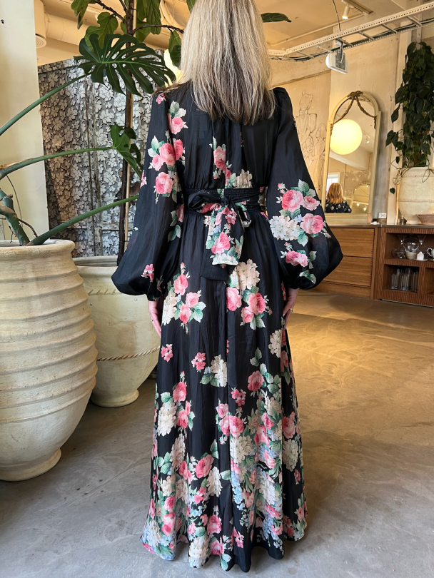 Cupro Rouching Gown - Flower Market - Image 3