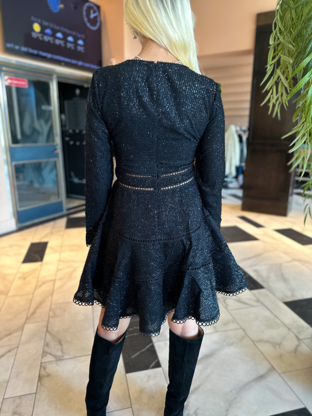 Ellie Dress - Black Glitter  - Image 3