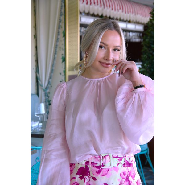 Cupro Blouse - Blush