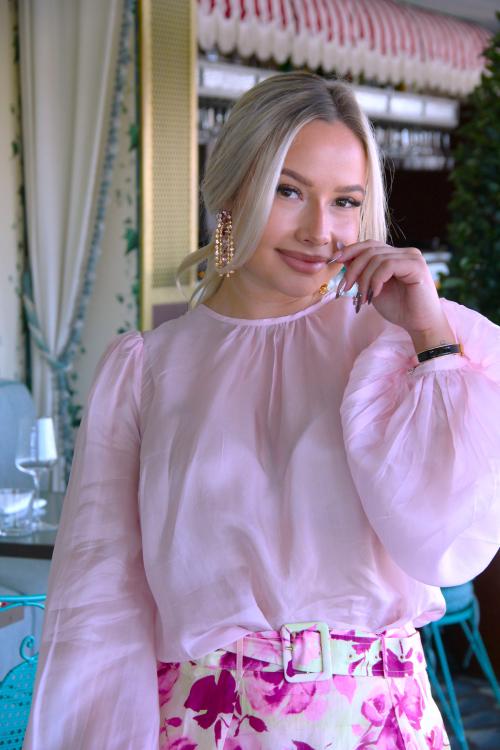 Cupro Blouse - Blush