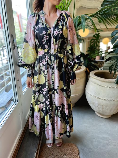 Viscose Maxi Dress - Evening Bouquet 