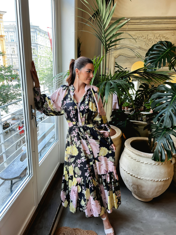 Viscose Maxi Dress - Evening Bouquet  - Image 4