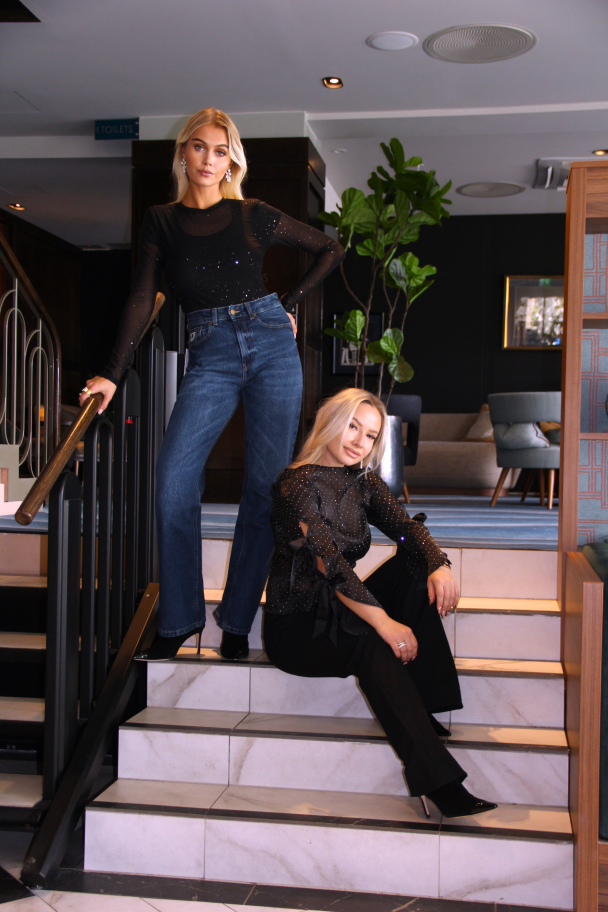 Silke Foil Blouse - Black - Image 4