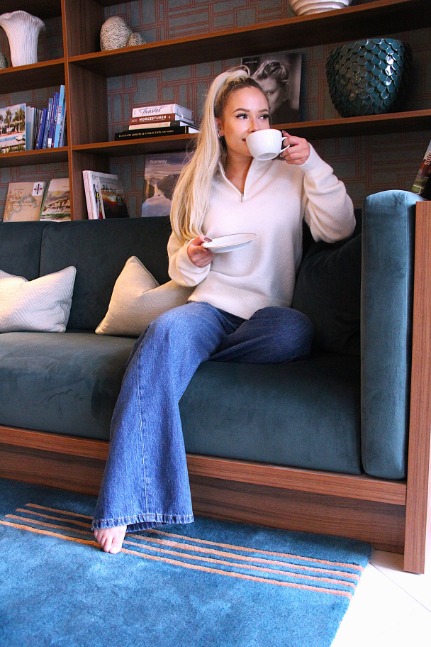 Juliet Half Zip High Neck - Snow White - Image 5