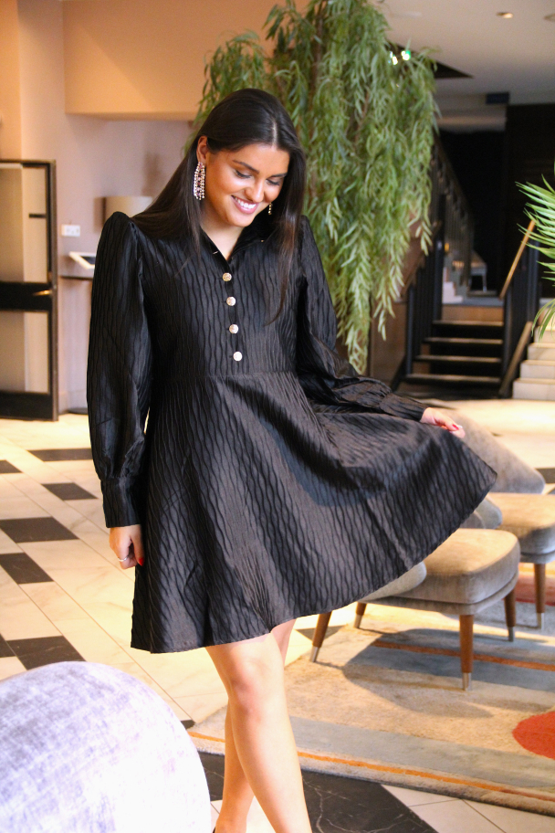 Ripple Dress - Black - Image 5