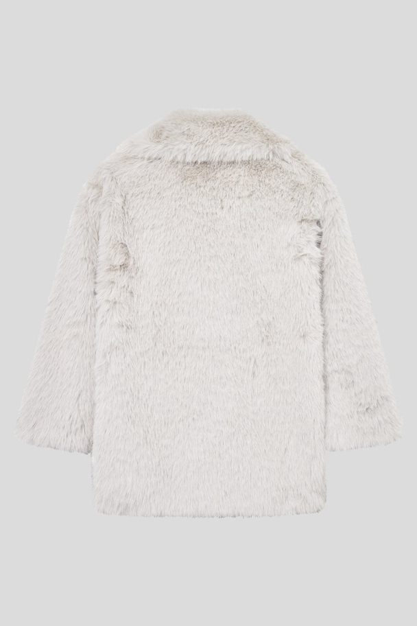 Davos Faux Fur jacket -  Greige - Image 2