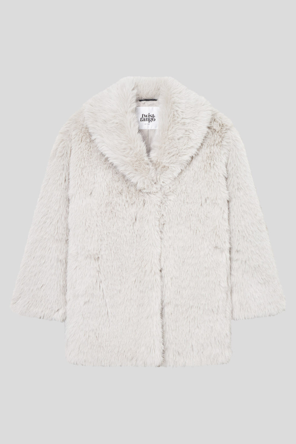 Davos Faux Fur jacket -  Greige - Image 1