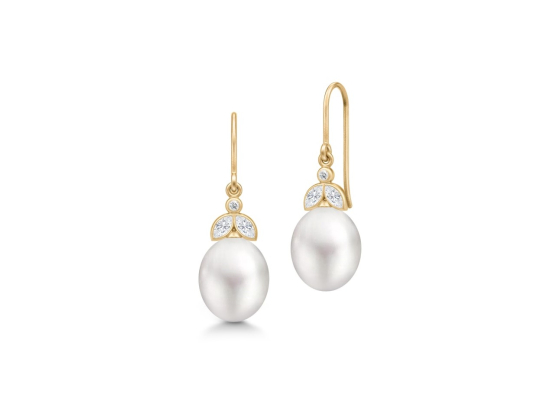 Classic Tasha Earrings White Pearl