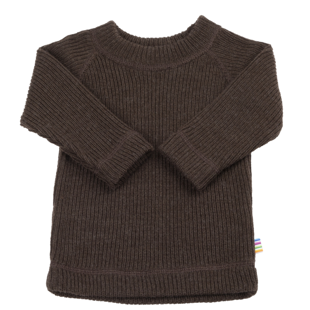 Genser Ull Rib - Mørk Brun