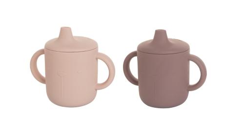 the cotton cloud | Sippy Cup Set Lili the Bear - Plum/Blush