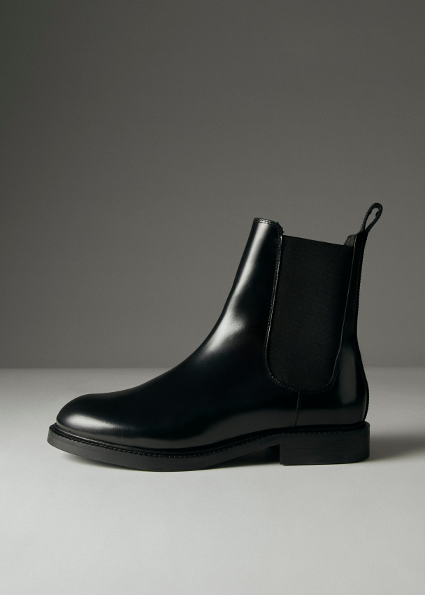 Lanz Black Leather Ankle Boots - Black - Image 2