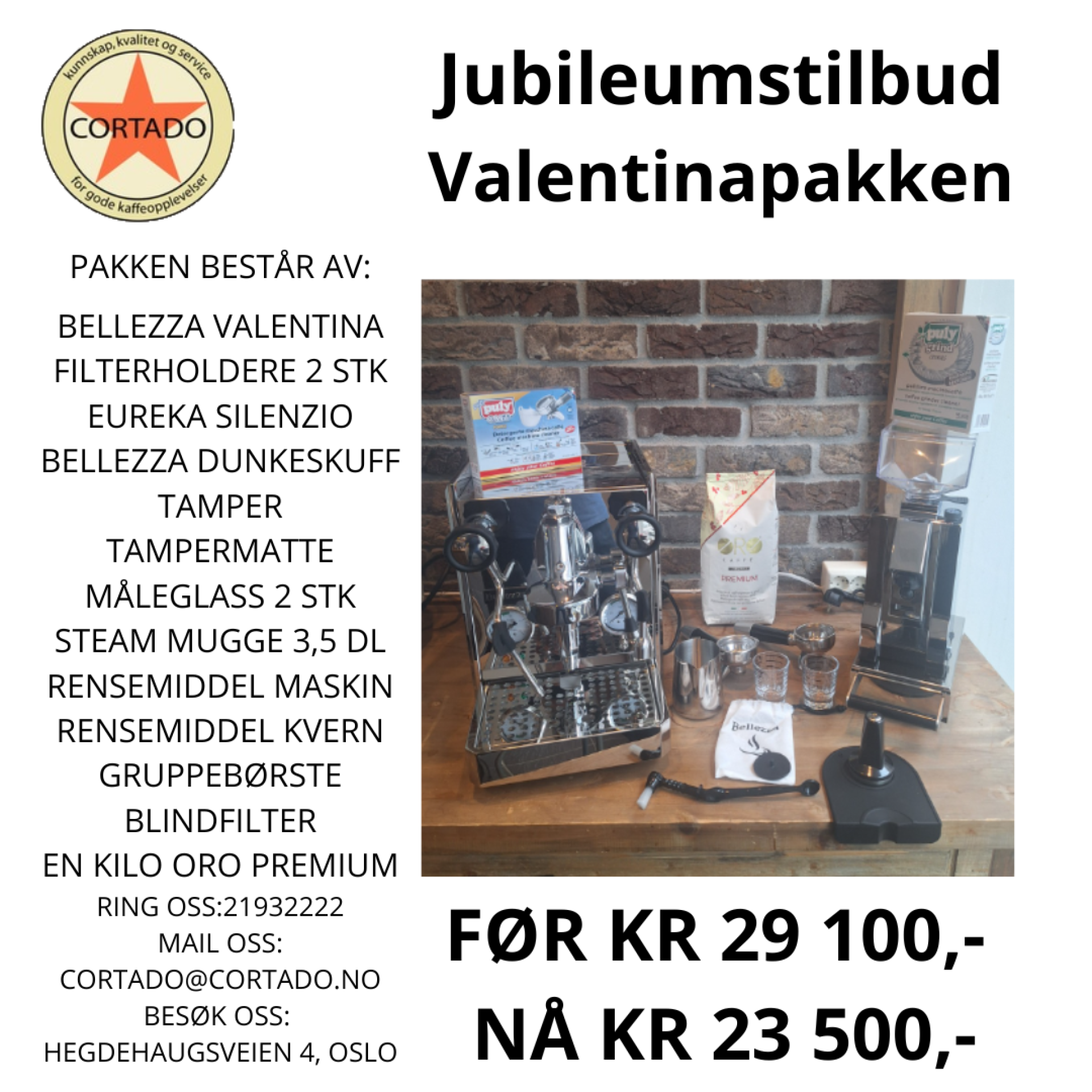 Jubileumstilbud Valentina pakken