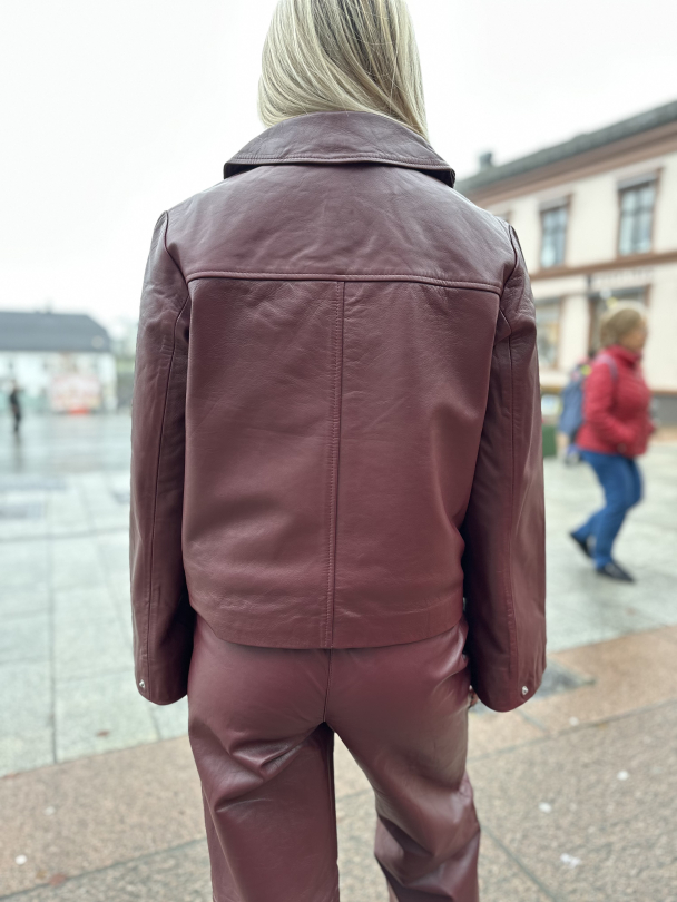 Bea Leather Jacket - Zinfandel  - Image 2