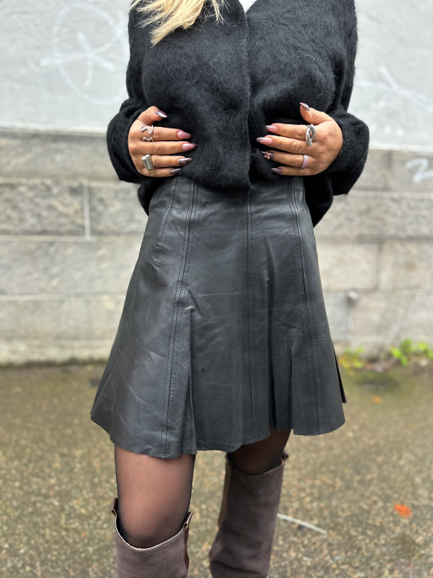 Imla Leather Skirt - Black  - Image 1