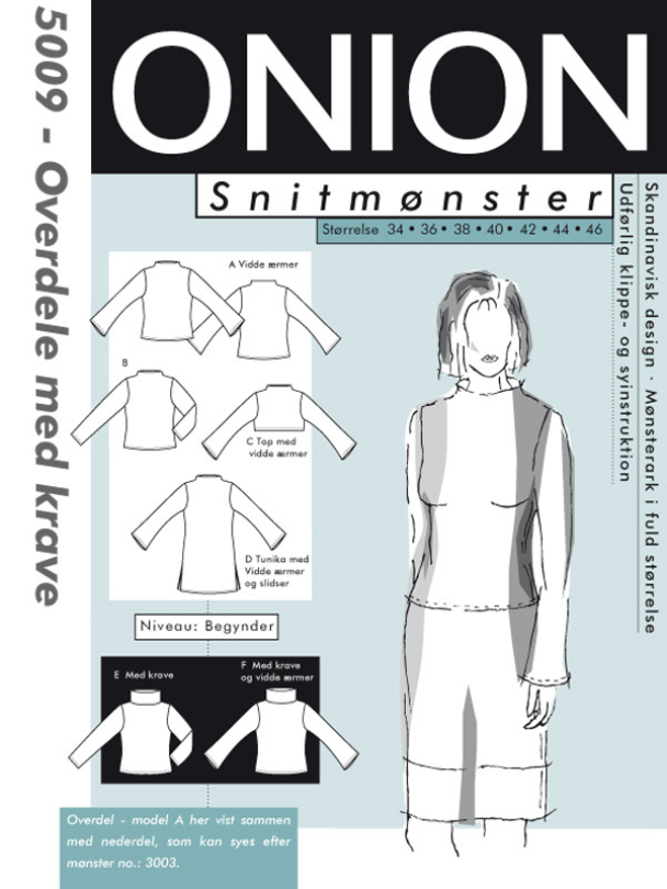 Onion 5009- Overdel med krage str 34- 46 - Image 1