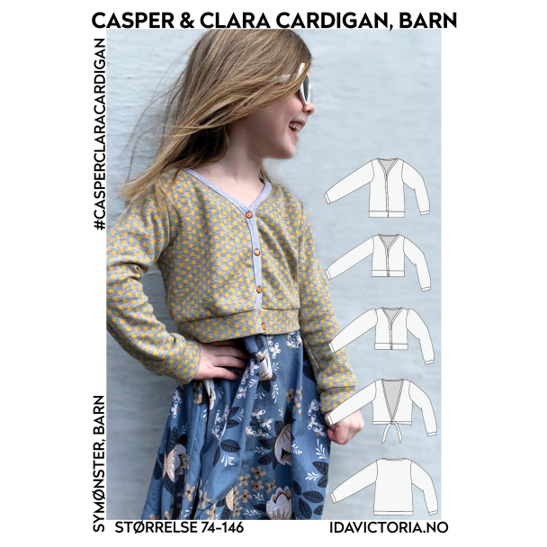Casper & Clara Cardigan, barn str 74- 146 - Image 1