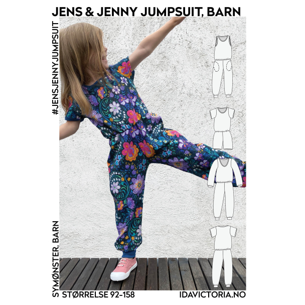 Jens & Jenny Jumpsuit, barn 92-158 - Image 1