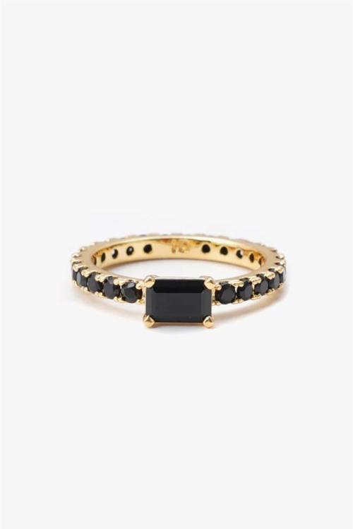 Ultra Slim Ring Black Gold