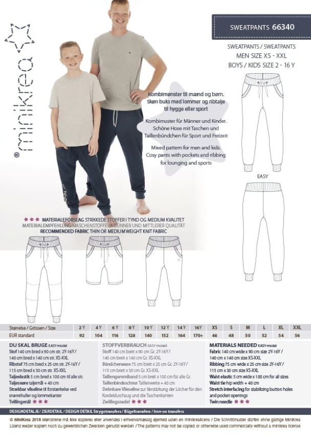 Minikrea 66340- Sweatpants Mann og barn - Image 3