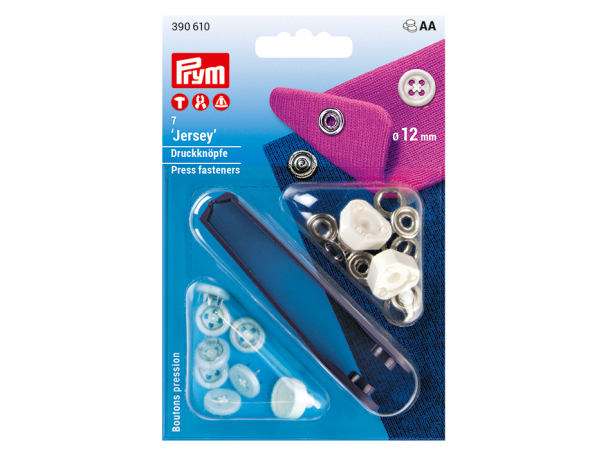 Prym Patentknapp Jersey 12mm – Hvit - Image 1