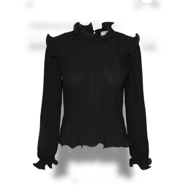 Philina High Neck Top - Black