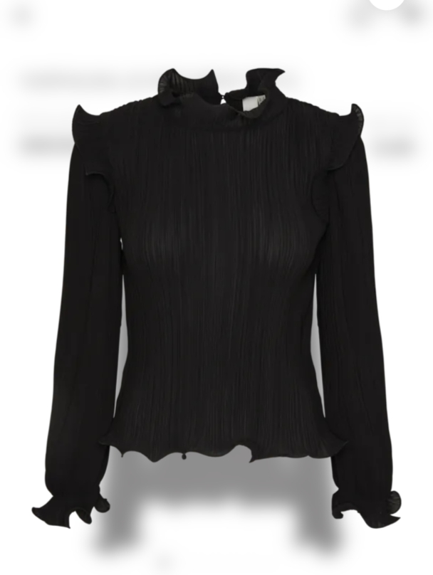 Philina High Neck Top - Black