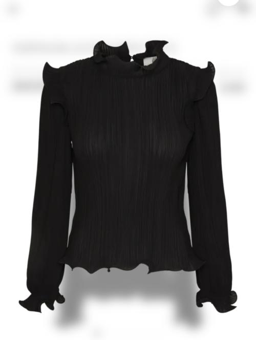 Philina High Neck Top - Black
