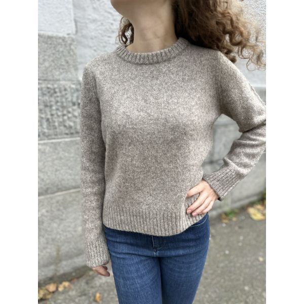 Ava Knit O-Neck - Irish Cream 