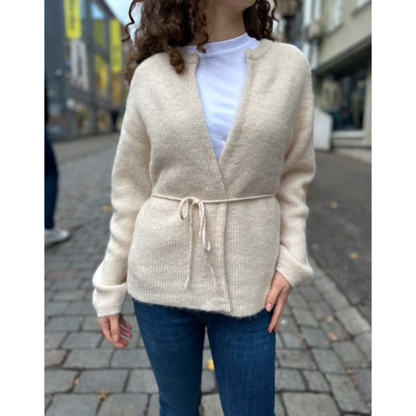 Sia Ras Knit Belt Cardigan - Birch