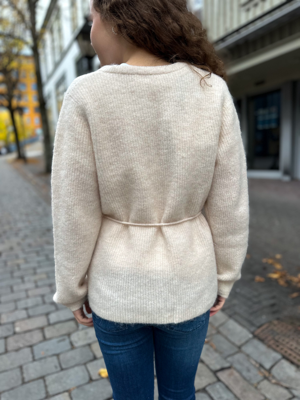 Sia Ras Knit Belt Cardigan - Birch - Image 2