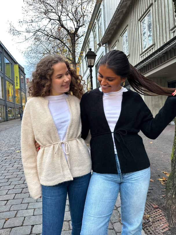 Sia Ras Knit Belt Cardigan - Birch - Image 8