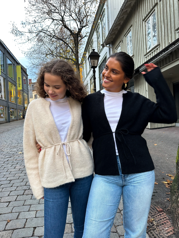 Sia Ras Knit Belt Cardigan - Birch - Image 9