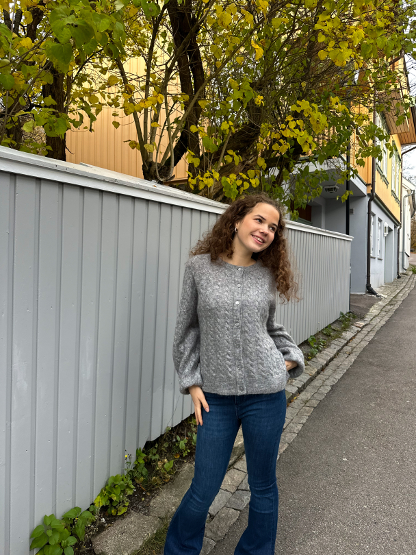 Lelu Knit Cardigan - Medium Grey Melange - Image 7