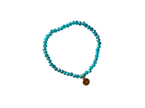 LIZAS perlearmbånd - "Knoxville" 4mm Blue Zircon