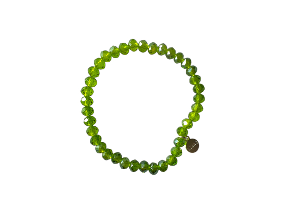 LIZAS perlearmbånd - "Nashville" 6mm Peridot