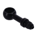 BANJO FITTING BLACK 7/16" STRAIGHT 11MM