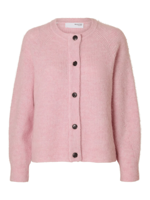 Lulu Knit Short Cardigan - Bleached Mauve 