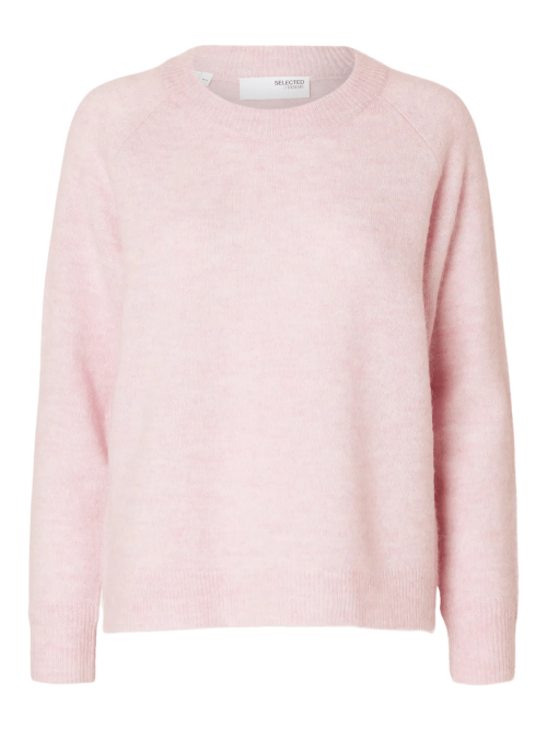 Lulu Knit O-Neck - Bleached Mauve