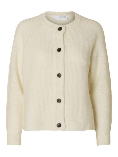 Lulu Knit Short Cardigan - Snow White 